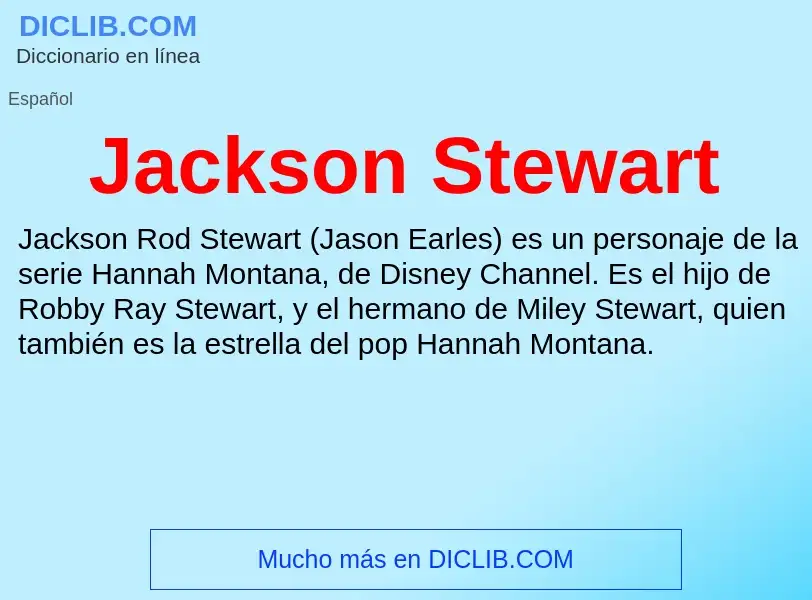 What is Jackson Stewart - definition