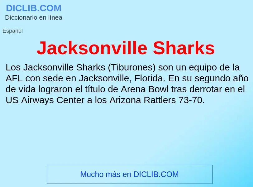 What is Jacksonville Sharks - definition