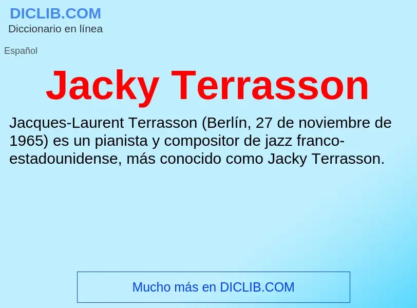 What is Jacky Terrasson - definition