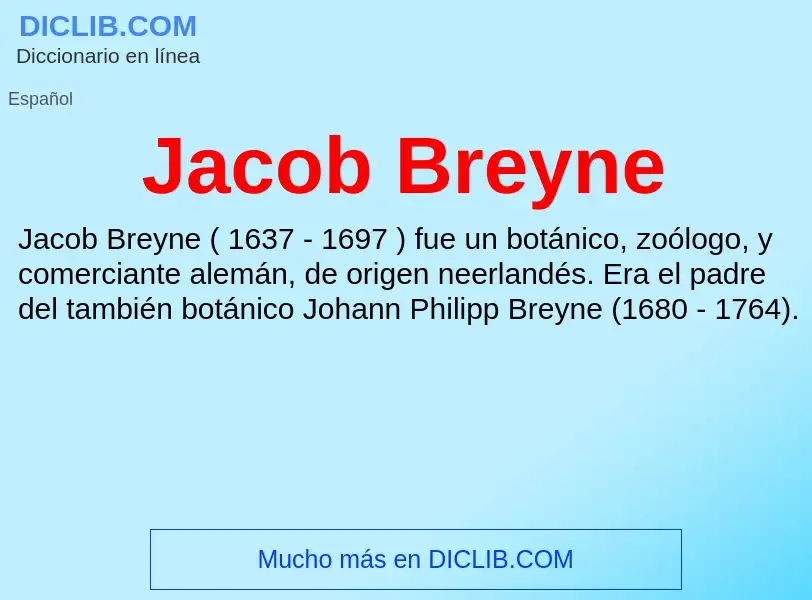 Τι είναι Jacob Breyne - ορισμός