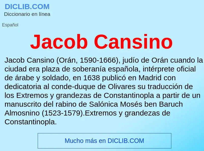 What is Jacob Cansino - definition