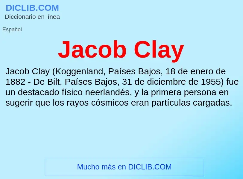 Τι είναι Jacob Clay - ορισμός