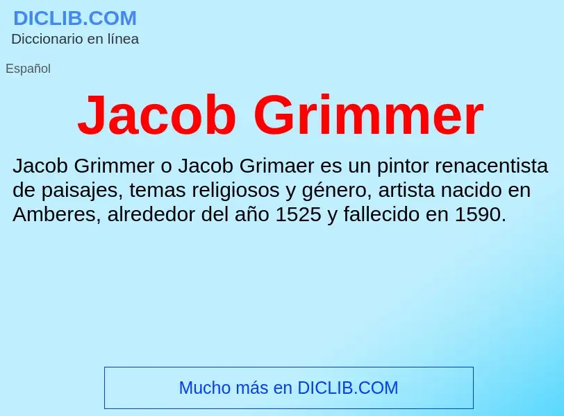 Τι είναι Jacob Grimmer - ορισμός