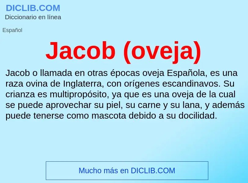 What is Jacob (oveja) - definition