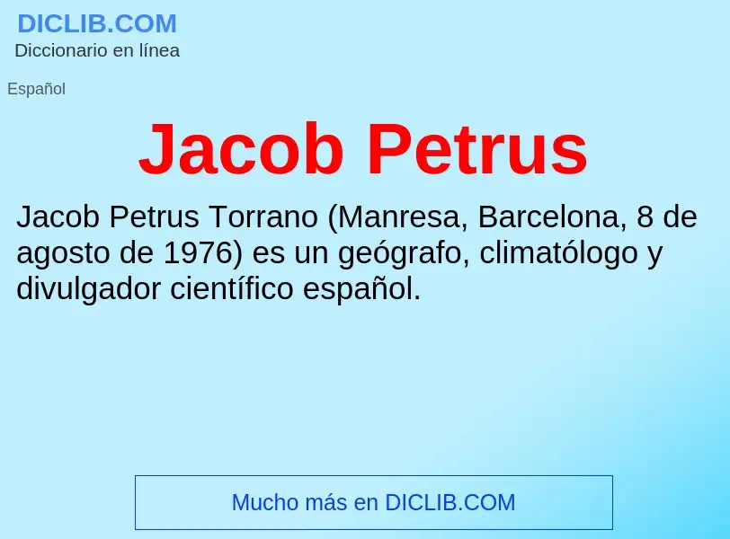 What is Jacob Petrus - definition