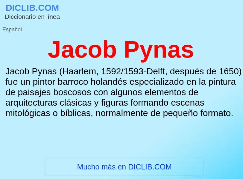 What is Jacob Pynas - definition