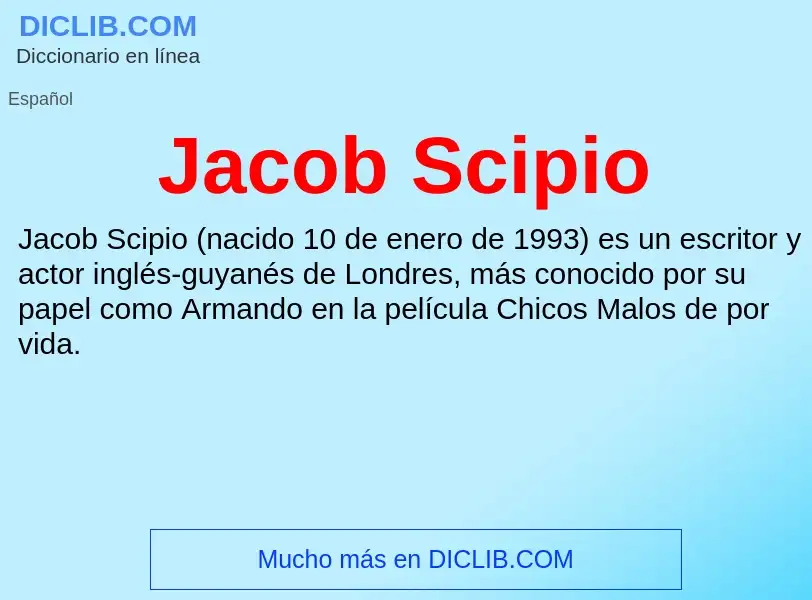 What is Jacob Scipio - definition