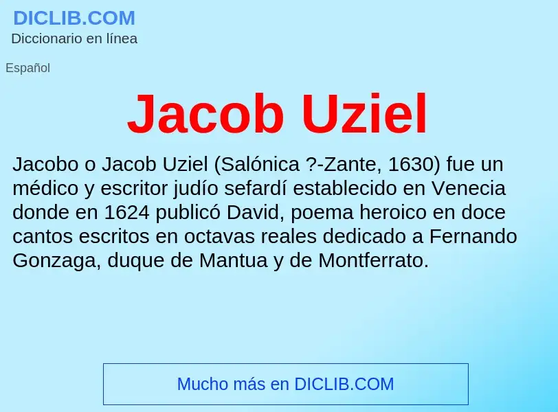 What is Jacob Uziel - definition