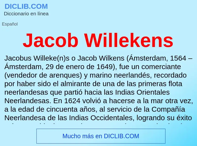 What is Jacob Willekens - definition