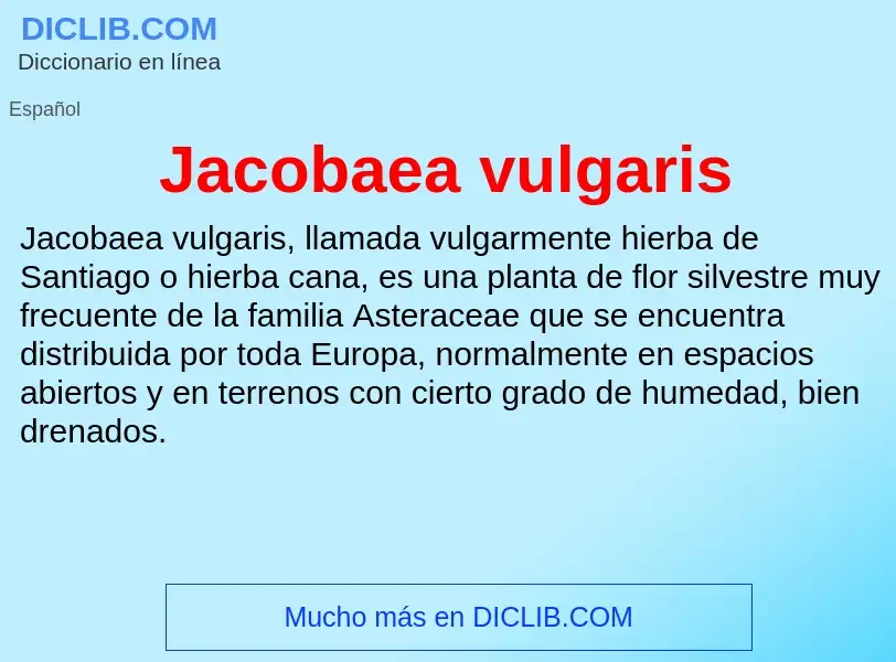 What is Jacobaea vulgaris - definition