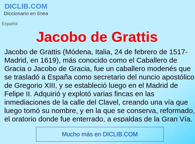 What is Jacobo de Grattis - definition