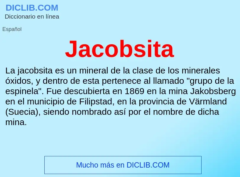 What is Jacobsita - definition