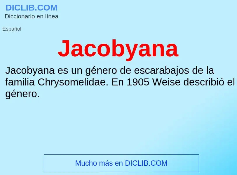 What is Jacobyana - definition