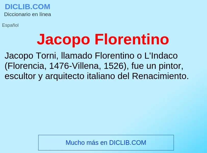 What is Jacopo Florentino - definition