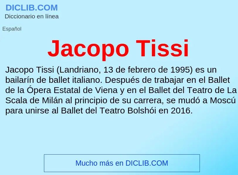 What is Jacopo Tissi - definition