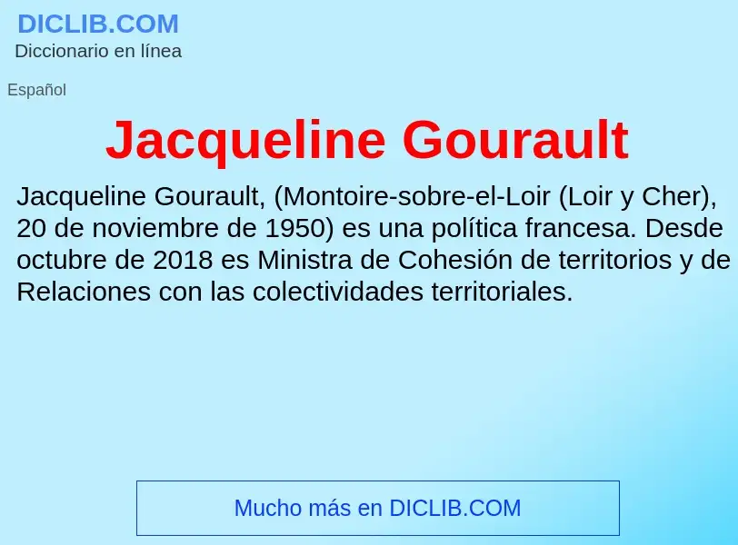 What is Jacqueline Gourault - definition