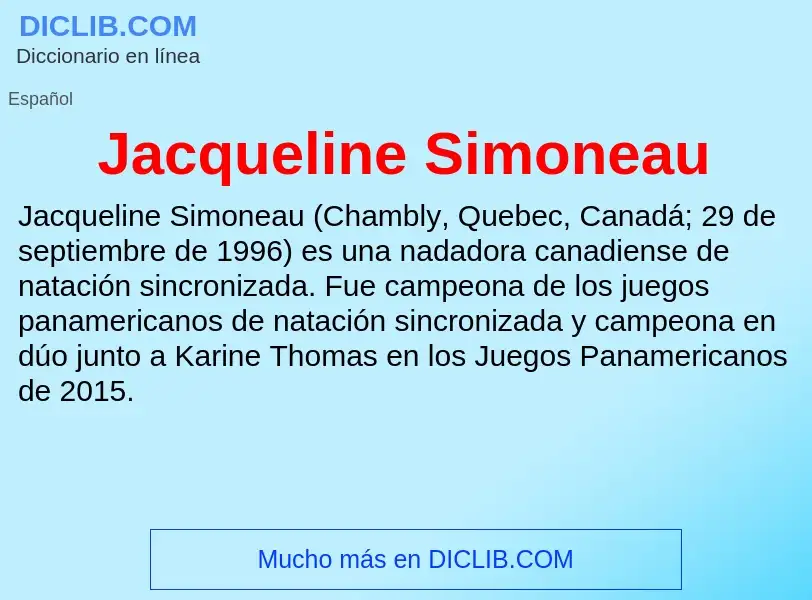 What is Jacqueline Simoneau - definition