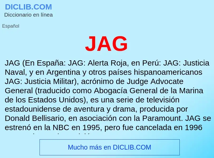 What is JAG - definition