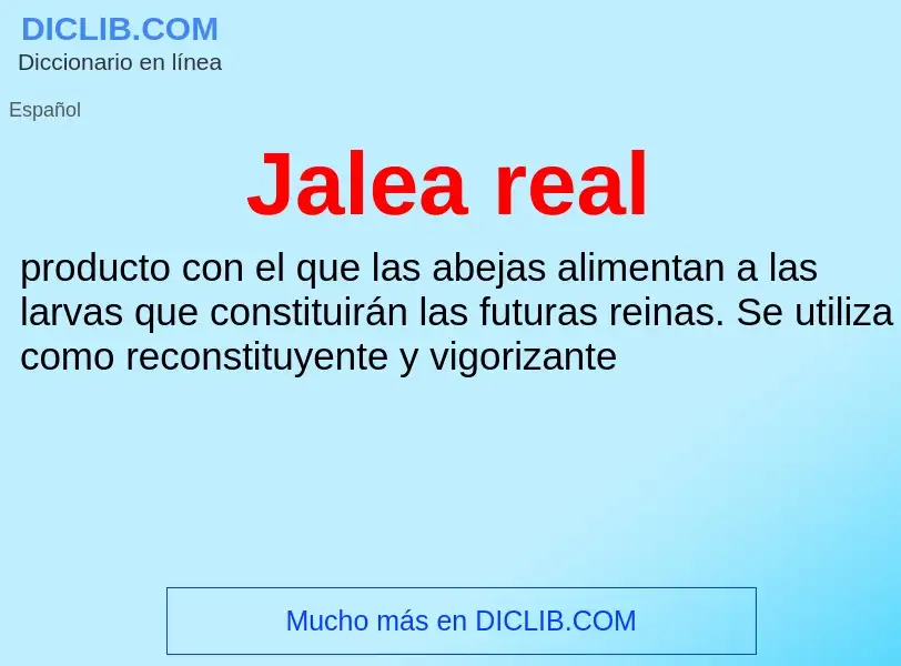 Was ist Jalea real - Definition