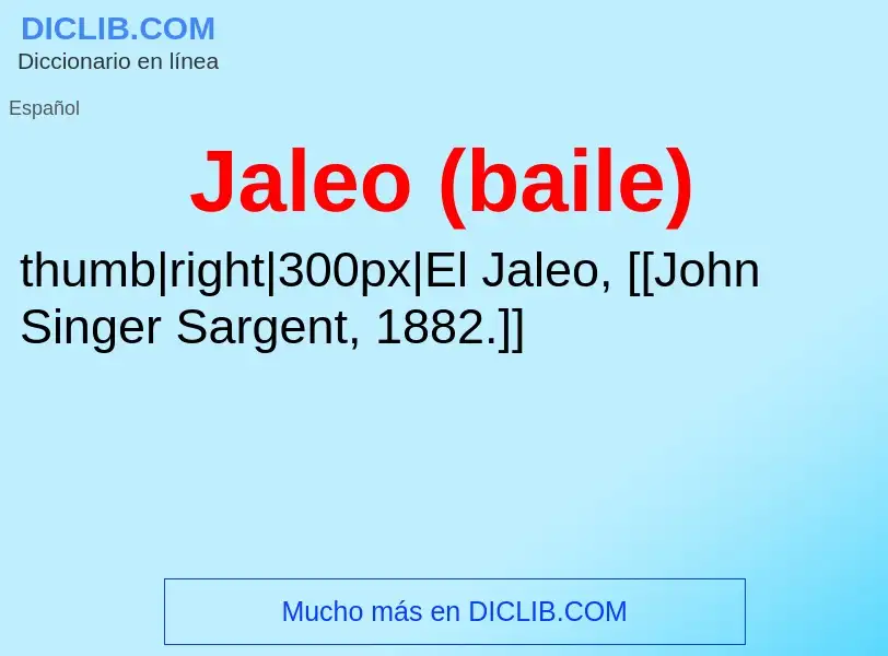 Wat is Jaleo (baile) - definition