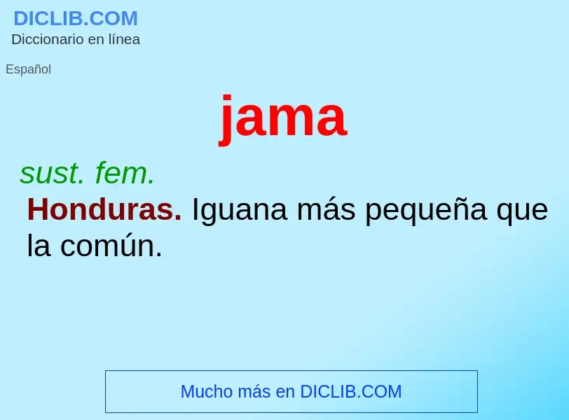 O que é jama - definição, significado, conceito