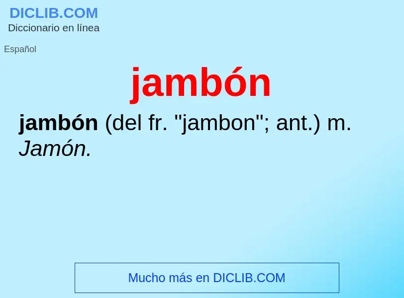 Что такое jambón - определение