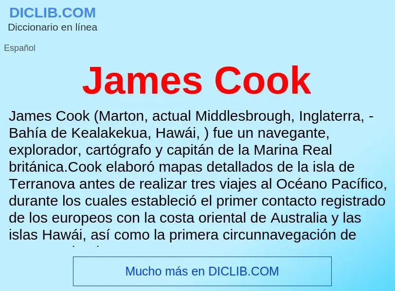 Wat is James Cook - definition