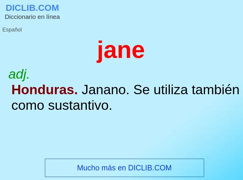 Wat is jane - definition