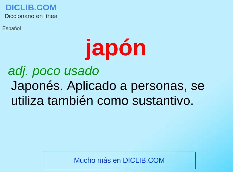 ¿Qué es japón? - significado y definición