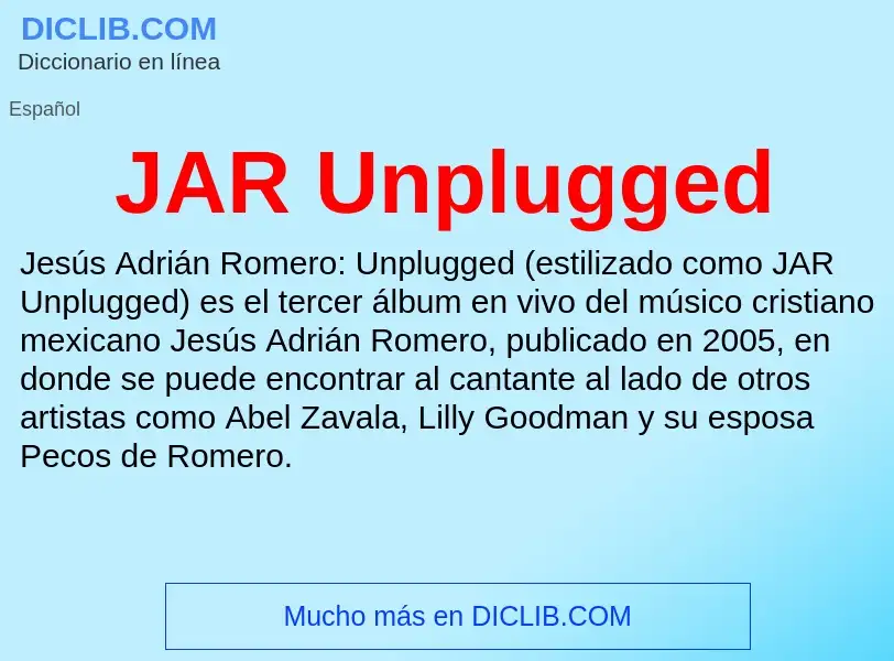 O que é JAR Unplugged - definição, significado, conceito