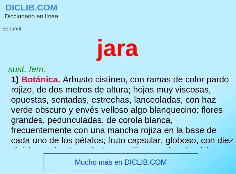 What is jara - meaning and definition