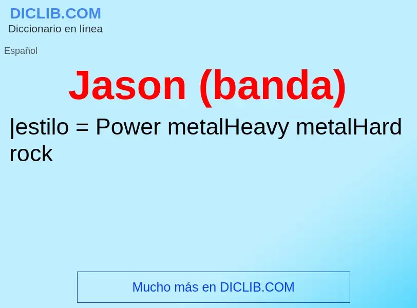 What is Jason (banda) - meaning and definition