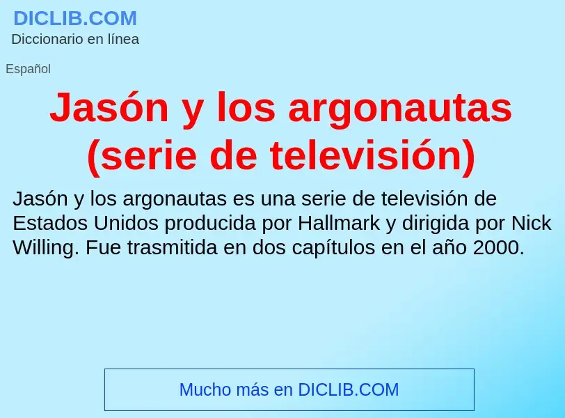 What is Jasón y los argonautas (serie de televisión) - definition