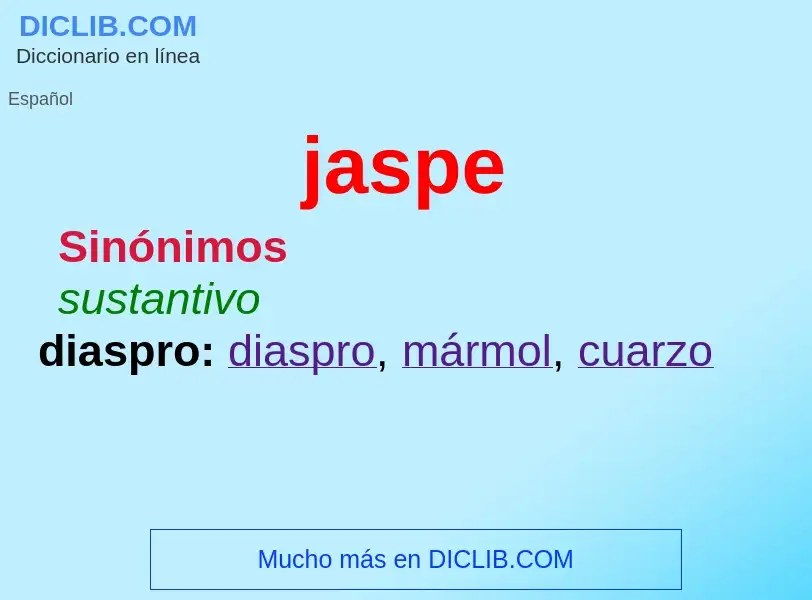 What is jaspe - meaning and definition