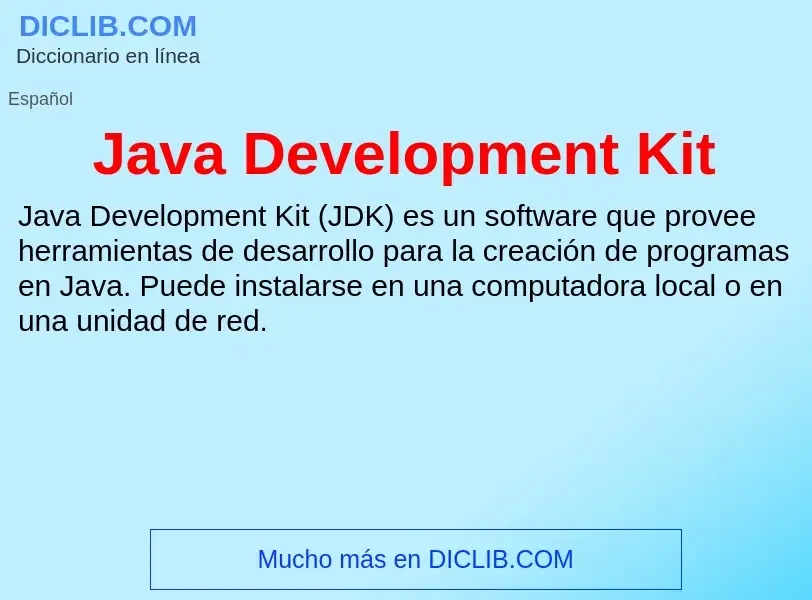 Was ist Java Development Kit - Definition