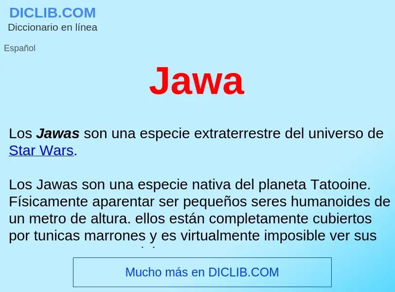 ¿Qué es Jawa ? - significado y definición