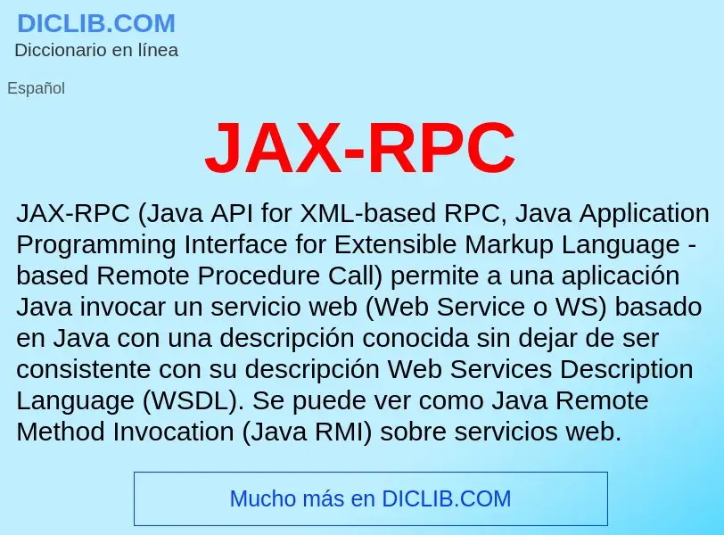 O que é JAX-RPC - definição, significado, conceito