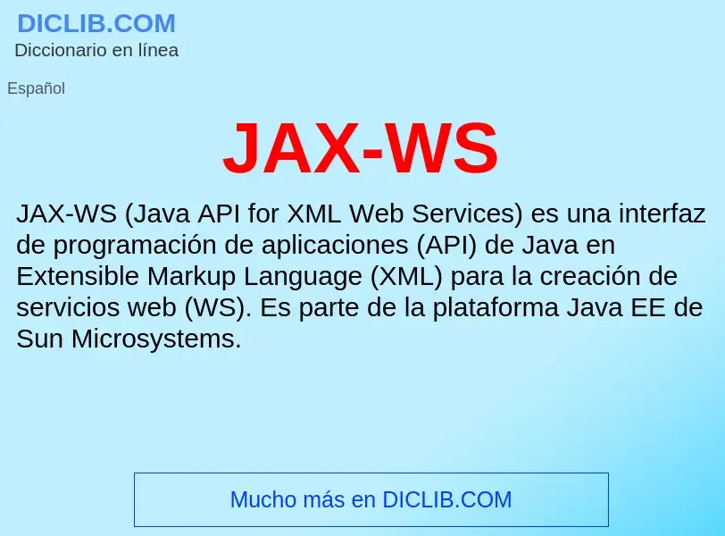 O que é JAX-WS - definição, significado, conceito