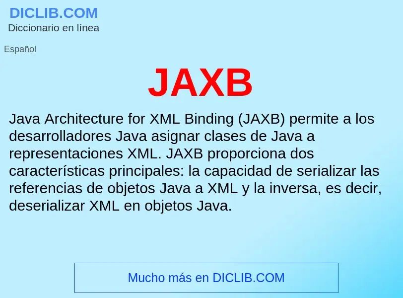 O que é JAXB - definição, significado, conceito