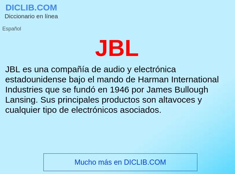 O que é JBL - definição, significado, conceito