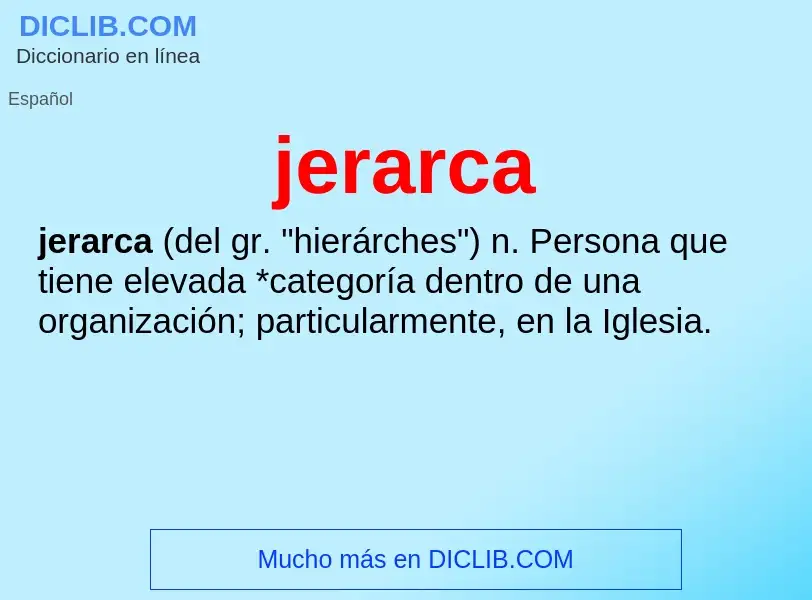 What is jerarca - definition