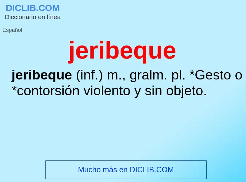 Wat is jeribeque - definition