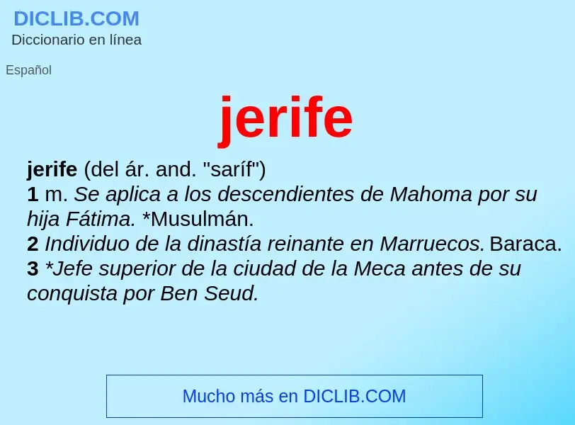 Wat is jerife - definition