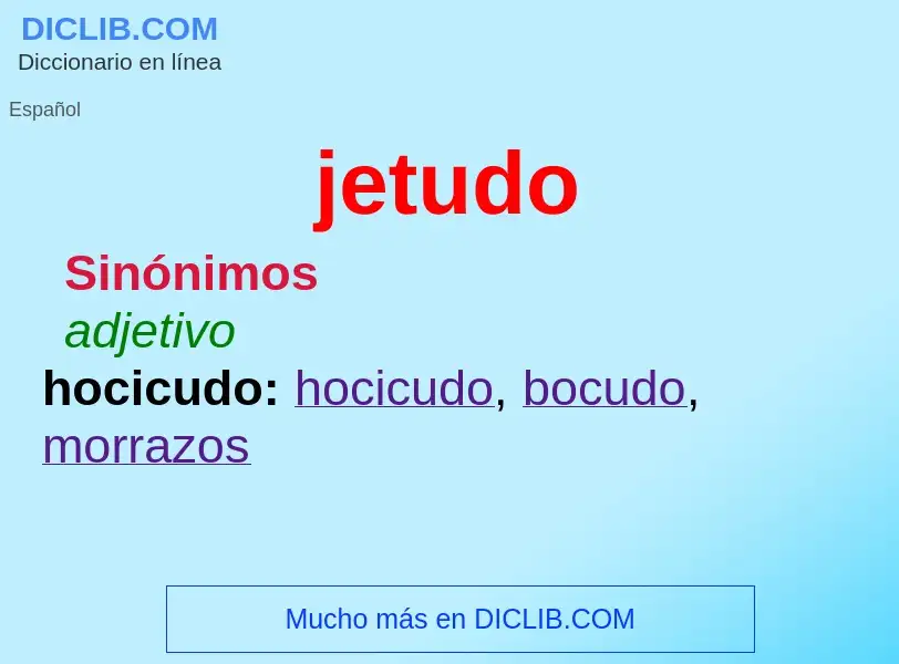 ¿Qué es jetudo? - significado y definición