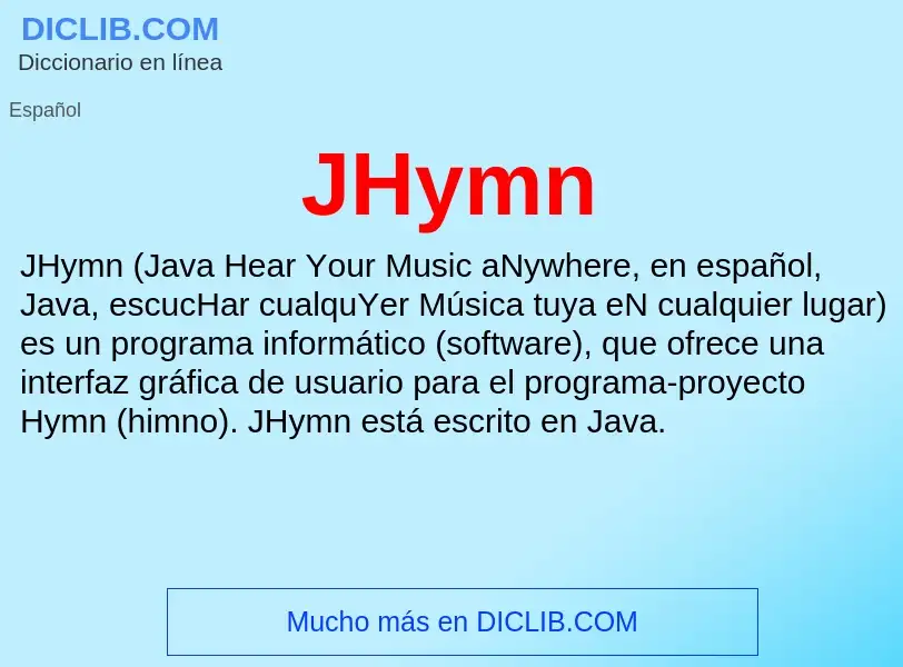 O que é JHymn - definição, significado, conceito