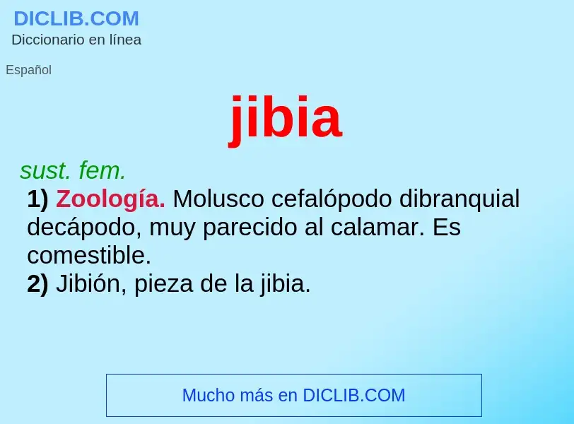 What is jibia - meaning and definition