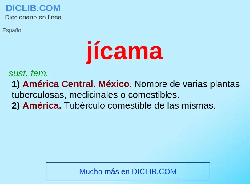 O que é jícama - definição, significado, conceito