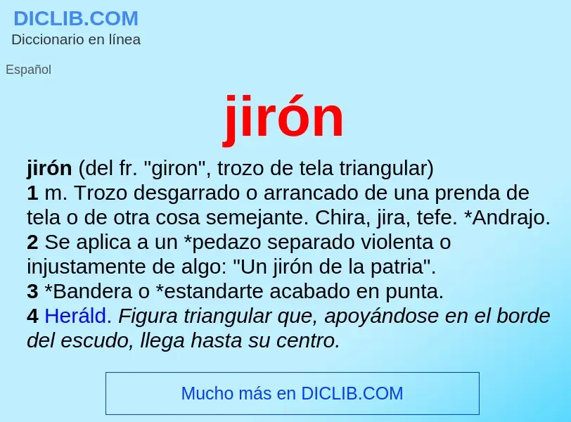 What is jirón - definition