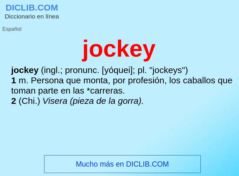 O que é jockey - definição, significado, conceito