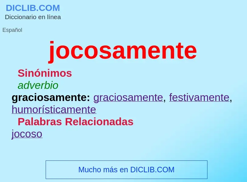 What is jocosamente - meaning and definition